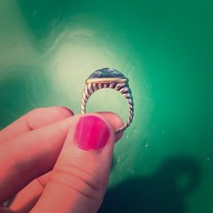 David Yurman Blue Topaz Ring Size 7